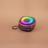 The 360-degree surround sound effect of the color circular light strip speaker is intelligently adjustable with RGB lighting details Picture